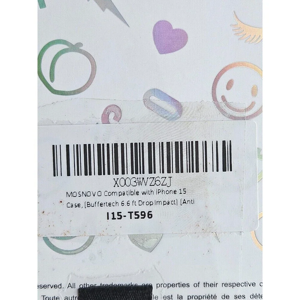 Mosnovo Elizabeth James Floral  Design iPhone Case Drop Test Certified 15 Pro NI